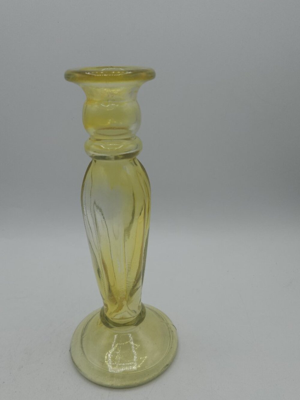9” Large Yellow Candle Stick Holder or Bud Vase